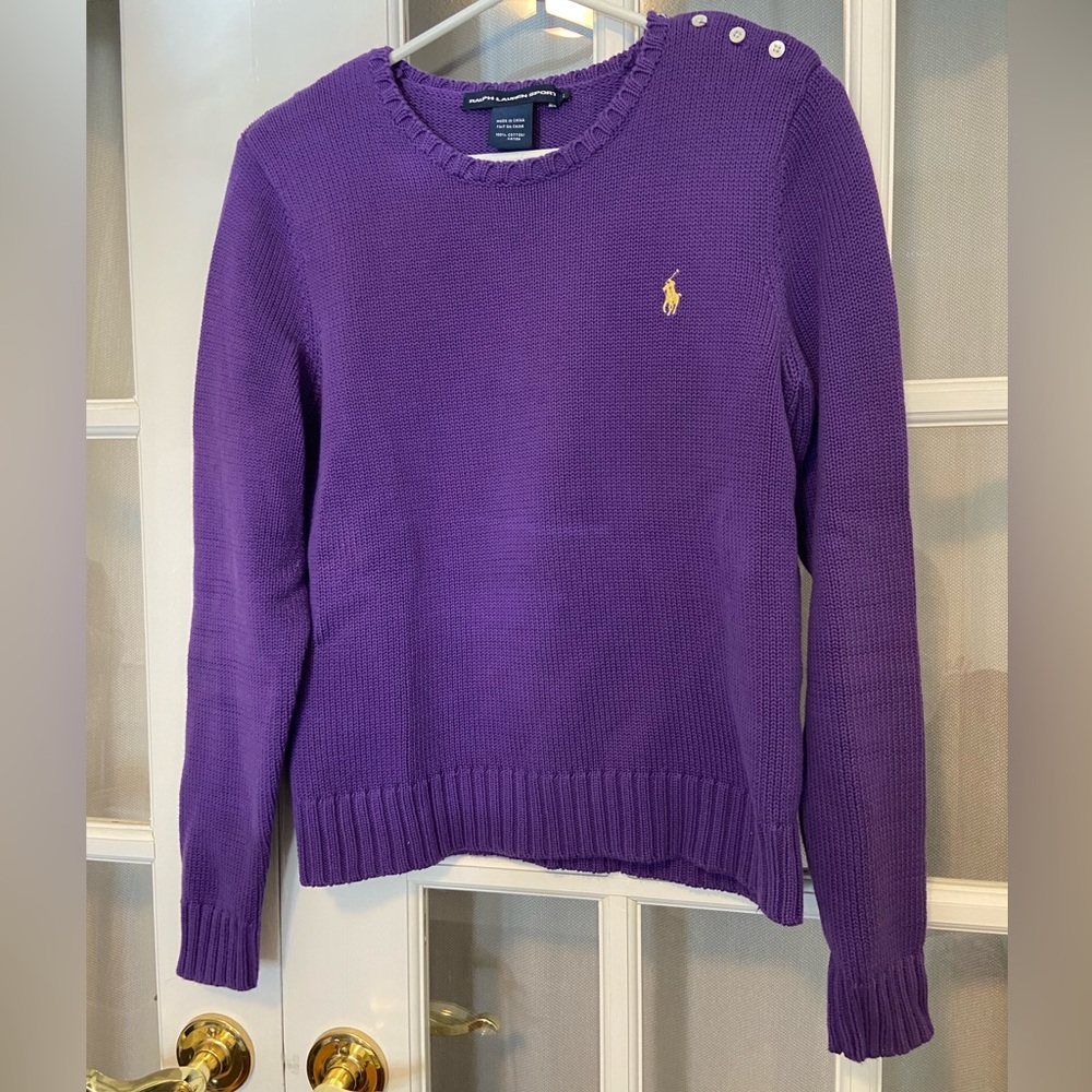 Ralph Lauren Purple Crew Neck Sweater